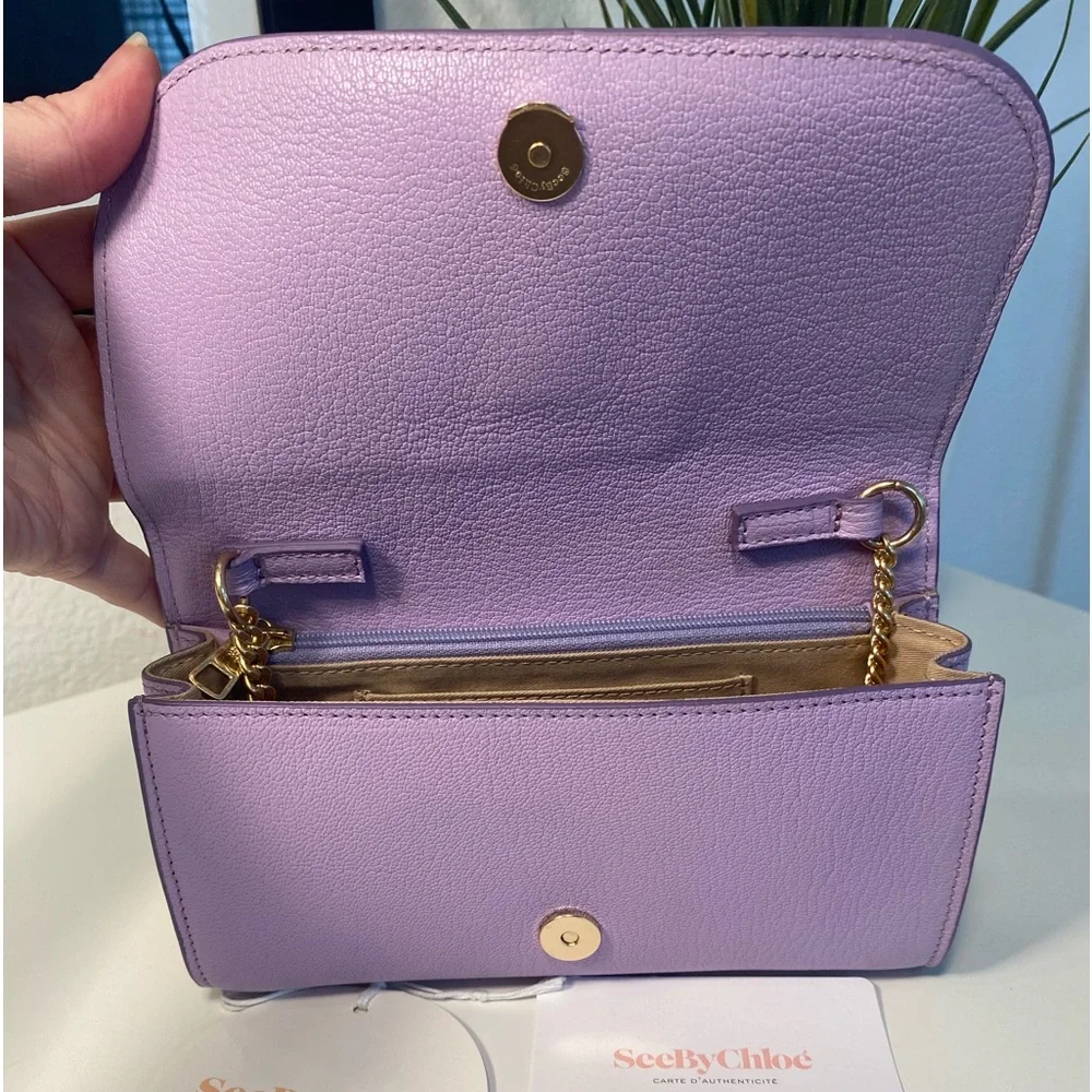 NWT See By Chloé Leather Hana Continental Chain Wallet - Picture 6 of 12